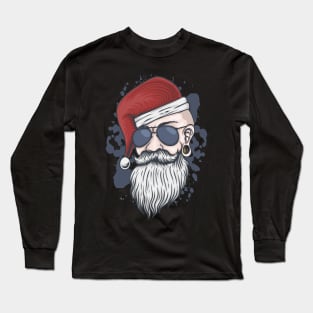 Man with christmas hat Long Sleeve T-Shirt